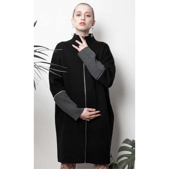 NEW! Disturbia Zip Front Knit Jacket Sweater Tunic - Picture 5 of 5